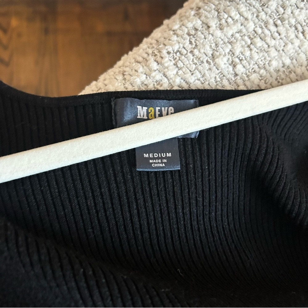 Maeve Black Ribbed Blouse - Picture 8 of 8